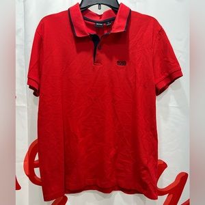 HUGO BOSS POLO SHIRT WITH CONTRAST LOGOS